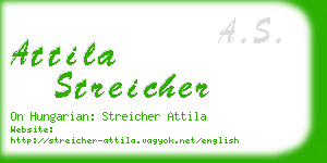 attila streicher business card